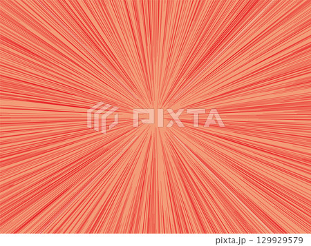 赤い集中線の背景 129929579