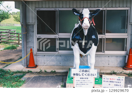 [うだ･アニマルパーク]牛のオブジェ 129929670