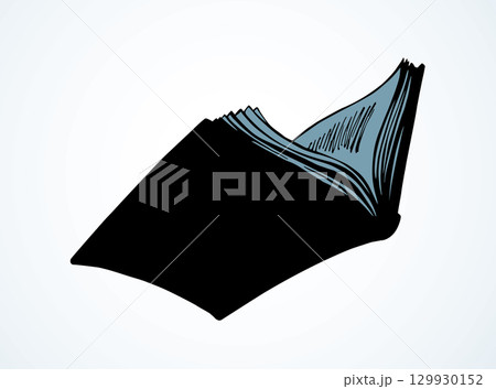 Vector drawing. Big old book 129930152