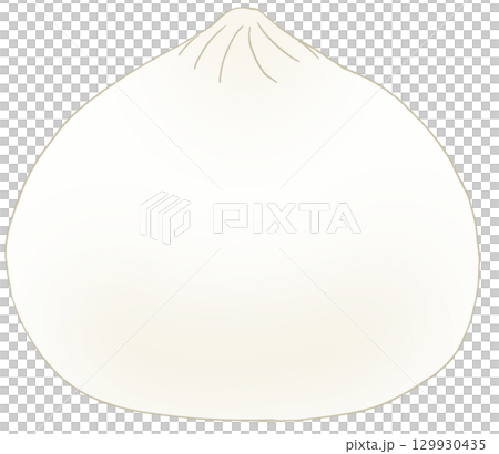 シンプルな肉まんのイラスト シンプルな肉まんのイラスト 129930435