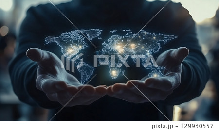 ビジネスを支える世界規模の人材ネットワークイメージ 129930557
