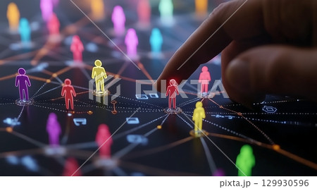 世界をつなぐグローバルネットワークとビジネスの象徴 129930596