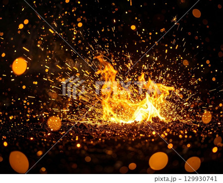 火花の爆発背景4のイラスト素材 [129930741] - PIXTA