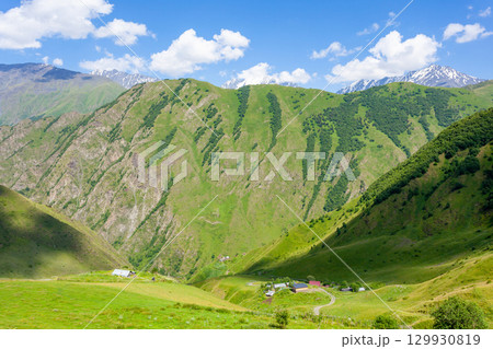 Ardot, an ancient village in the highlands of Khevsureti, Georgia 129930819