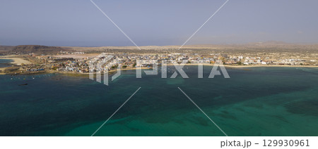 Coastline of the city of Sal Rei 129930961