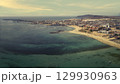 Panorama of the city of Sal Rei and its old color city 129930963