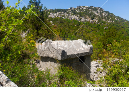 Ruins of necropolis in Termessos, Turkey 129930967