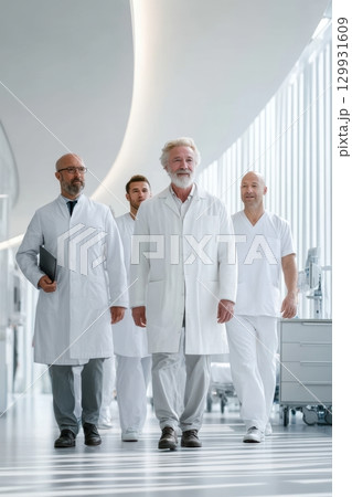 A Dedicated Team of Medical Professionals Working in a Modern Healthcare Facility Together 129931609