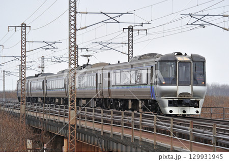 函館本線　豊幌ー江別　JR北海道　785系　NE-4編成（札幌）　スーパーカムイ　エアポート 129931945