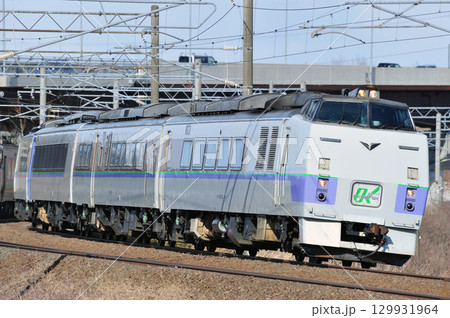 函館本線　豊幌ー江別　JR北海道　キハ183系　キハ183-215（苗穂）　オホーツク 129931964