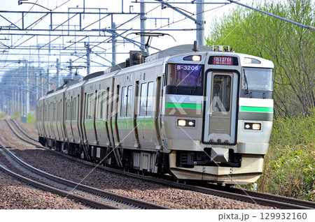 千歳線　島松－北広島　JR北海道　733系　B-3206編成（札幌）　エアポート 129932160