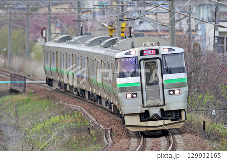 千歳線　北広島－島松　JR北海道　733系　B-3106編成（札幌）　エアポート 129932165