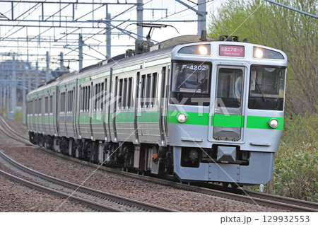 千歳線　島松－北広島　JR北海道　721系　F-4202編成（札幌）　エアポート 129932553