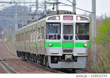 千歳線　島松－北広島　JR北海道　721系　F-4203編成（札幌）　エアポート 129932555