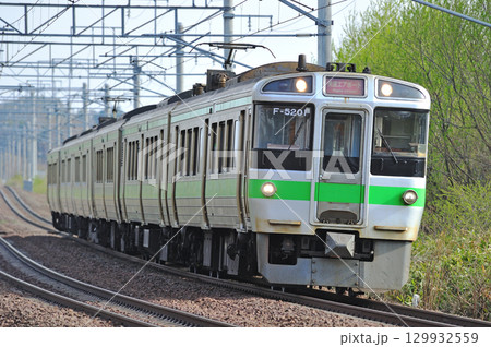千歳線　島松－北広島　JR北海道　721系　F-5201編成（札幌）　エアポート 129932559