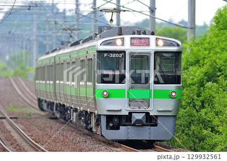 千歳線　島松－北広島　JR北海道　721系　F-3203編成（札幌）　エアポート 129932561