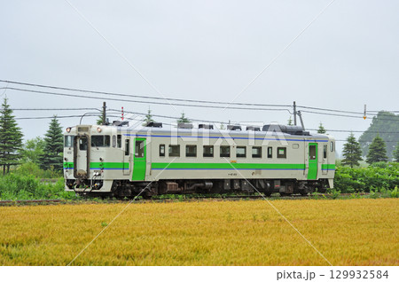 札沼線　北海道医療大学ー石狩金沢　JR北海道　キハ40-402（苗穂） 129932584