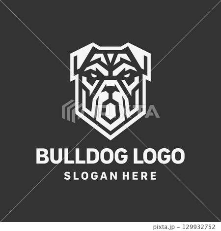 Simple Bulldog Ink Logo Design Simple Bulldog Ink Logo Design 129932752