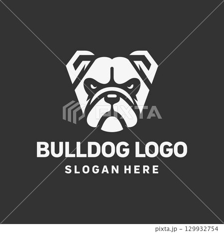 Symbolic Bulldog Abstract Logo Design Symbolic Bulldog Abstract Logo Design 129932754