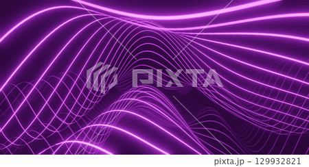 Vibrant Abstract Purple Wave Background 129932821