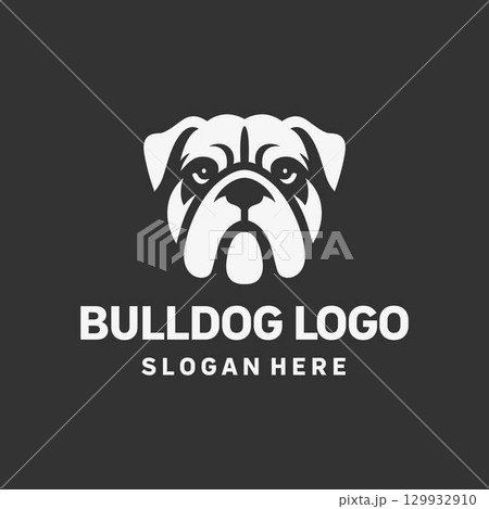 Inspiring Bulldog Courage Logo Design 129932910