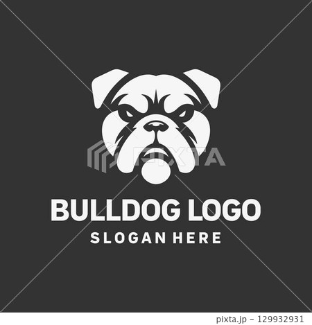 Powerful Bulldog Artwork Logo Design 129932931