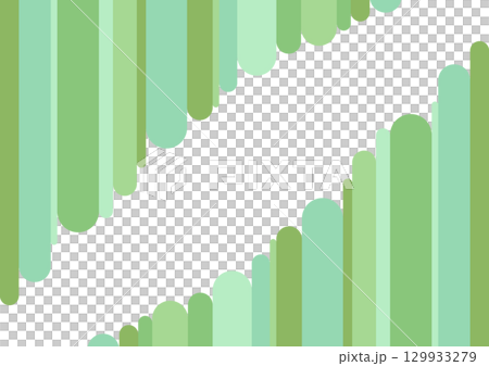 フレーム　緑　対角　レトロ 129933279