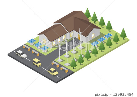 Isometric house Isometric house 129933484