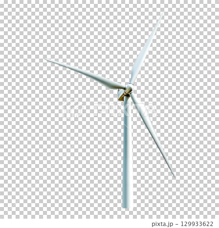 Isolated Wind Turbine on White Background for Renewable Energy and Sustainability Concepts Isolated Wind Turbine on White Background for Renewable Energy and Sustainability Concepts 129933622