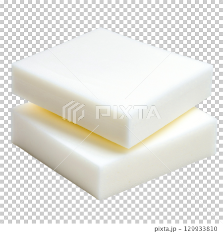 Two Separate White Clean Foam Blocks for Household and Commercial Cleaning Purposes Two Separate White Clean Foam Blocks for Household and Commercial Cleaning Purposes 129933810
