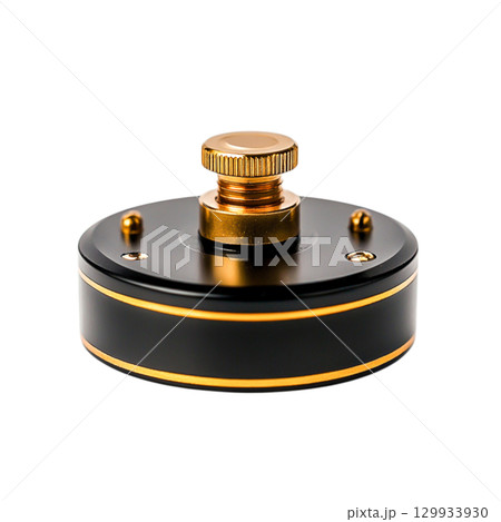 Stylish Black and Gold Photography Accessory with Button for Camera Equipment Stability 129933930