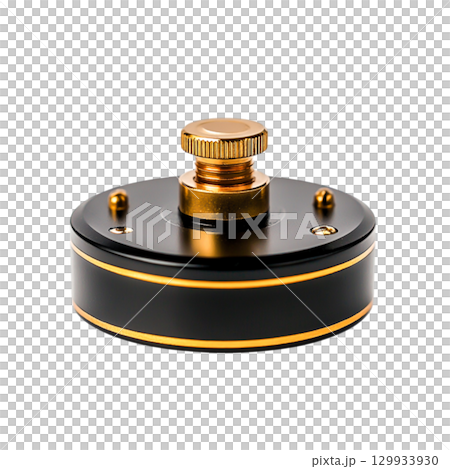Stylish Black and Gold Photography Accessory with Button for Camera Equipment Stability 129933930