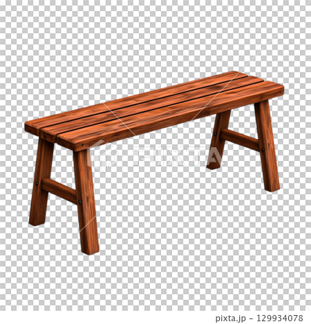 Wooden Bench for Outdoor Use, Perfect for Gardens, Parks, and Backyards, Rustic Charm 129934078