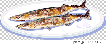 さんまの塩焼き さんまの塩焼き 129934172