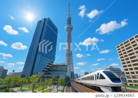 東京スカイツリーとスペーシア X 東京スカイツリーとスペーシア X 129934665
