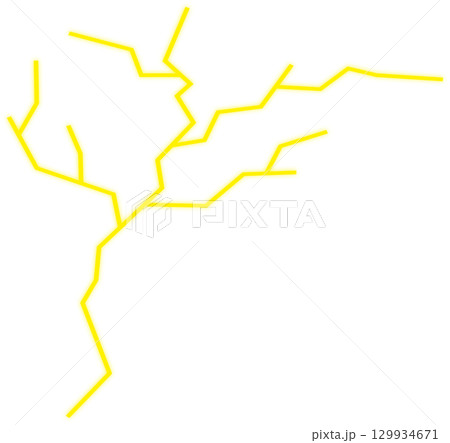 空に走る稲妻 空に走る稲妻 129934671