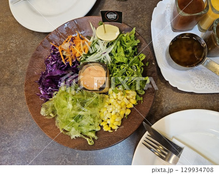 This is salad fruit on bowl This is salad fruit on bowl 129934708