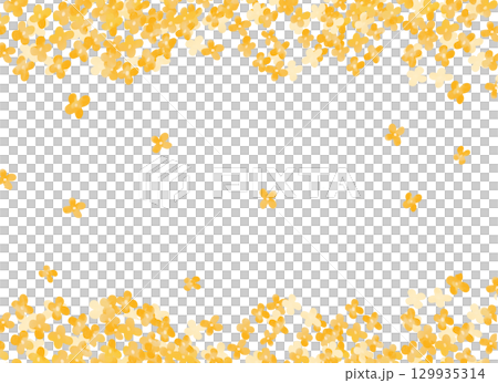 水彩風　可愛いキンモクセイの背景イラスト 129935314