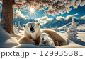 シロクマの親子・・ほのぼの 129935381