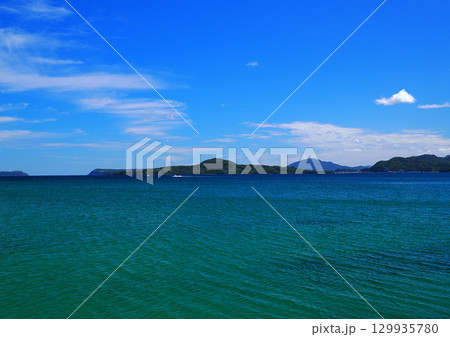 笠山と青空 笠山と青空 129935780