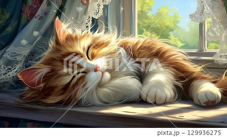 猫の癒し系イラスト / Cat - Healing & Cute Illustration 猫の癒し系イラスト / Cat - Healing & Cute Illustration 129936275