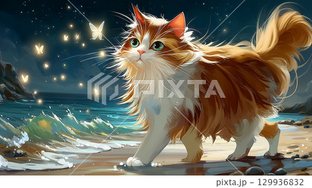 猫の癒し系イラスト / Cat - Healing & Cute Illustration 猫の癒し系イラスト / Cat - Healing & Cute Illustration 129936832