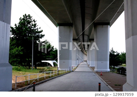 首都高速道路の下から見た風景 129937059