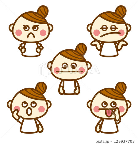 お団子女の子 129937705