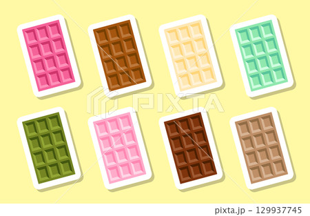 板チョコレート セット ステッカー 板チョコレート セット ステッカー 129937745