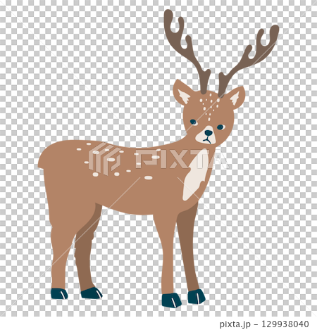 かわいい鹿のイラスト 129938040