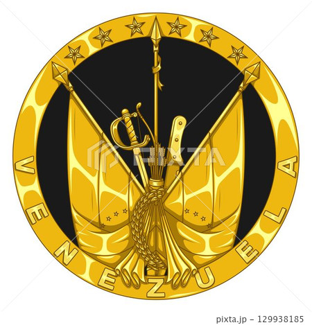 Logo with flag of the republic of Venezuela Logo with flag of the republic of Venezuela 129938185