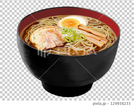 ラーメン（黒赤椀） 129938233