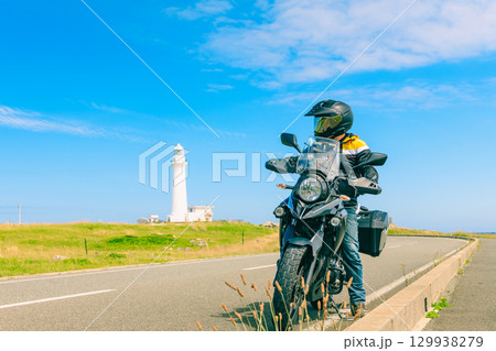 東北をバイクでツーリング　尻屋埼灯台	 129938279