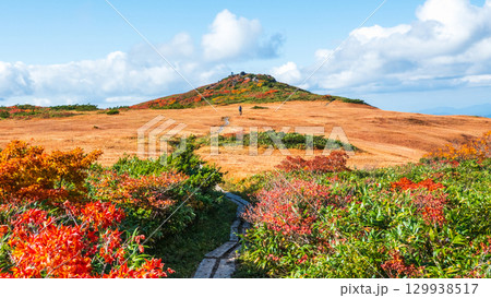 秋の栗駒山登山（栗駒山～秣岳：しろがね湿原） 129938517